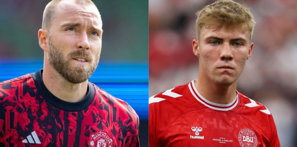 Christian Eriksen og Rasmus Højlund dukker pludselig op i uventet video: Nu griner hele internettet af dem