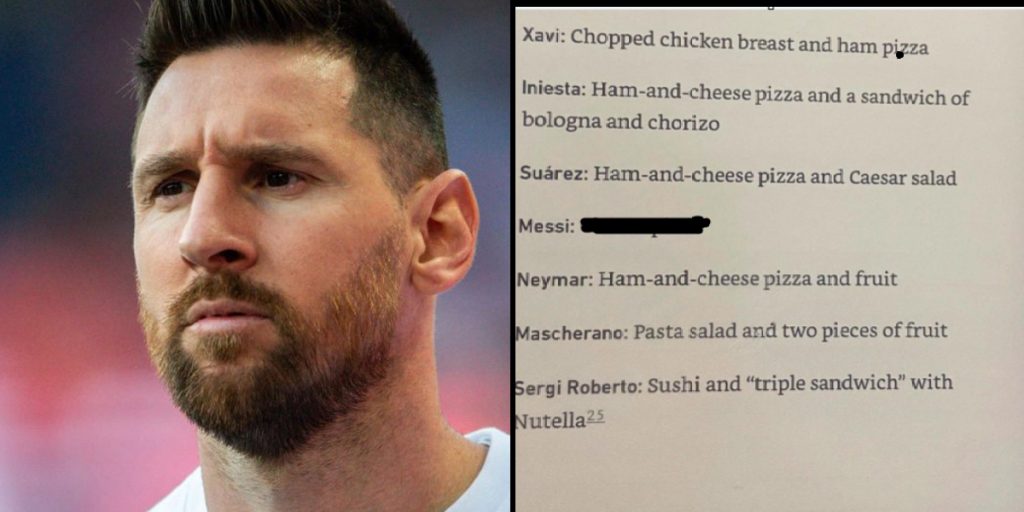 Nej tak til salat: Det spiste Messi efter en kamp