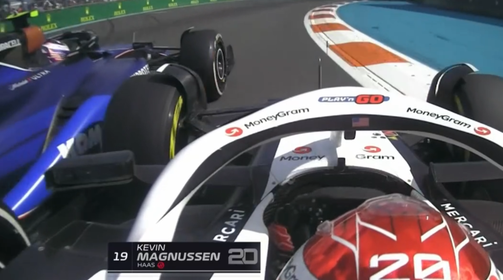 Video: Kevin Magnussen involveret i kollision under Miami Grand Prix – Får ny straf