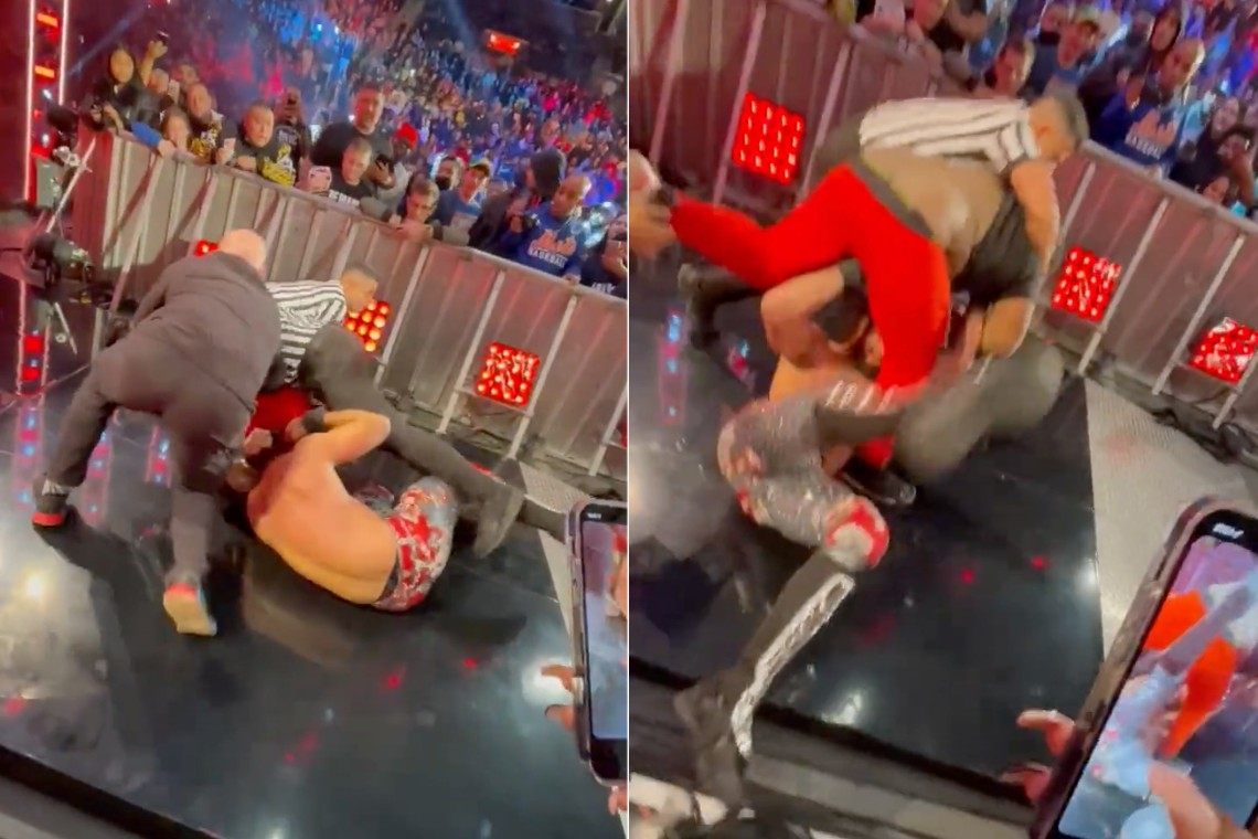 Vild video: Tilskuer overfalder WWE-stjerne for rullende kameraer
